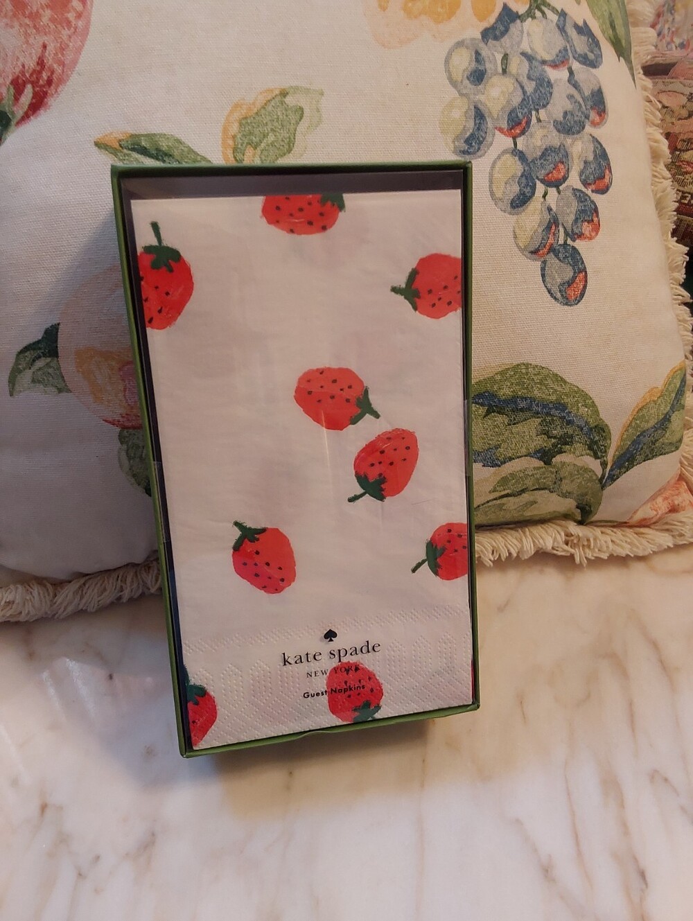NWT Kate Spade Strawberries Cocktail Napkins, Set Of 40 Paper